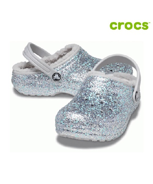 [크록스] 클래식 라인드 글리터 클로그 토들러 207463-3UW C7